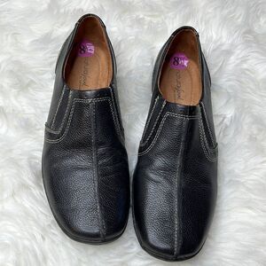 Natural sole by Naturalizer Fernard black leather Loafers size 8.5 comfo…